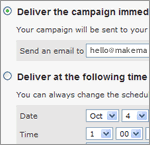 Send immediately or schedule for later
